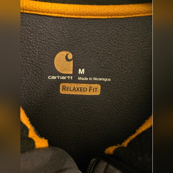 Carhartt Force 1/4 Zip Pullover Men's M Dark Gray Workwear Sweatshirt - Picture 5 of 6